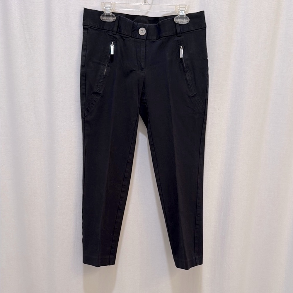 Alfani Black Crop Stretch Petite Pants, size 4p